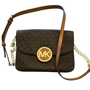 EUC Michael Kors Fulton MK Crossbody Bag w/ Detachable Straps he was going to